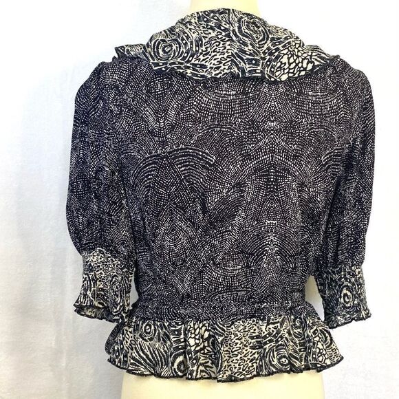 FREE PEOPLE OLIVIA RUFFLE WRAP BLOUSE - Picture 7 of 11
